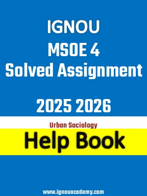 IGNOU MSOE 4 Solved Assignment 2025 2026